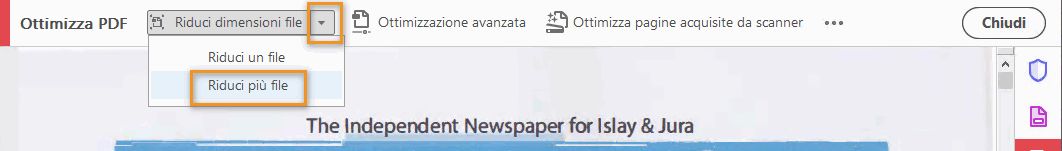 Riduci più file