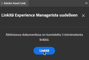 Linkitä uudelleen Experience Managerista (Beta)