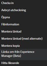 Återlänka från Experience Manager (Beta)