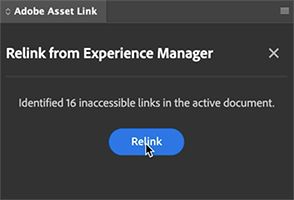 Relink from Experience Manager (Beta)