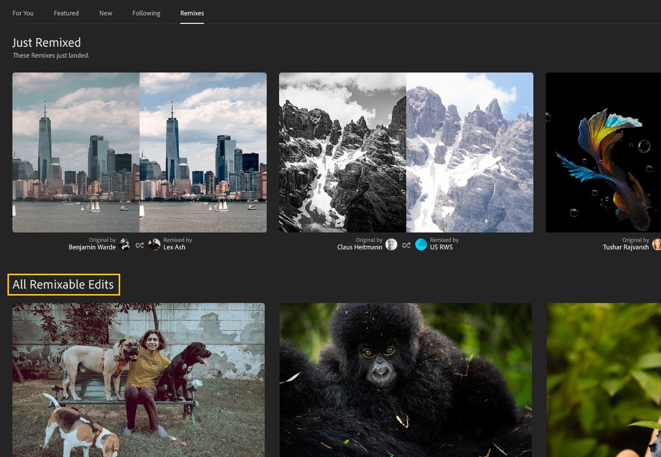 Alle redigeringer som kan mikses 
