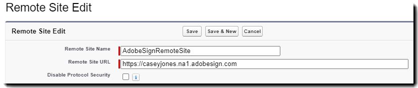 Configuración del sitio remoto