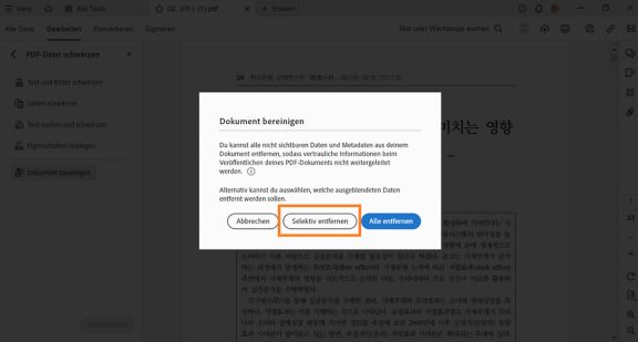 Klicke hier, um ausgeblendete Informationen zu entfernen