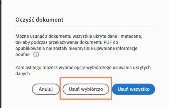 Kliknij tutaj, aby usunąć ukryte informacje
