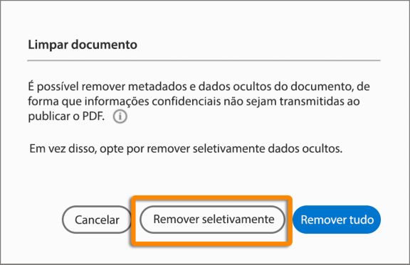 Clique aqui para remover informações ocultas