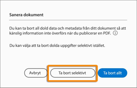 Klicka här för att ta bort dold information