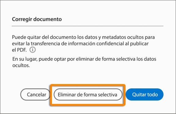 Haga clic aquí para quitar información oculta