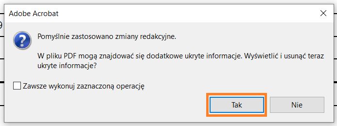 Usuń ukryte informacje