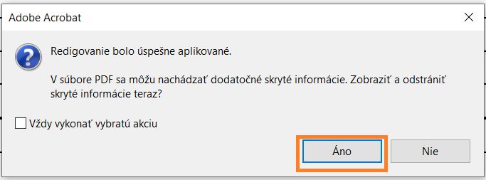 Odstrániť skryté informácie