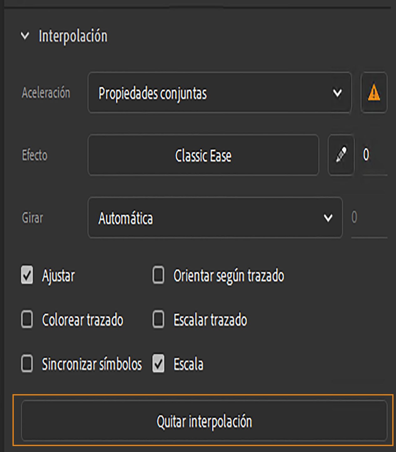 eliminar interpolación
