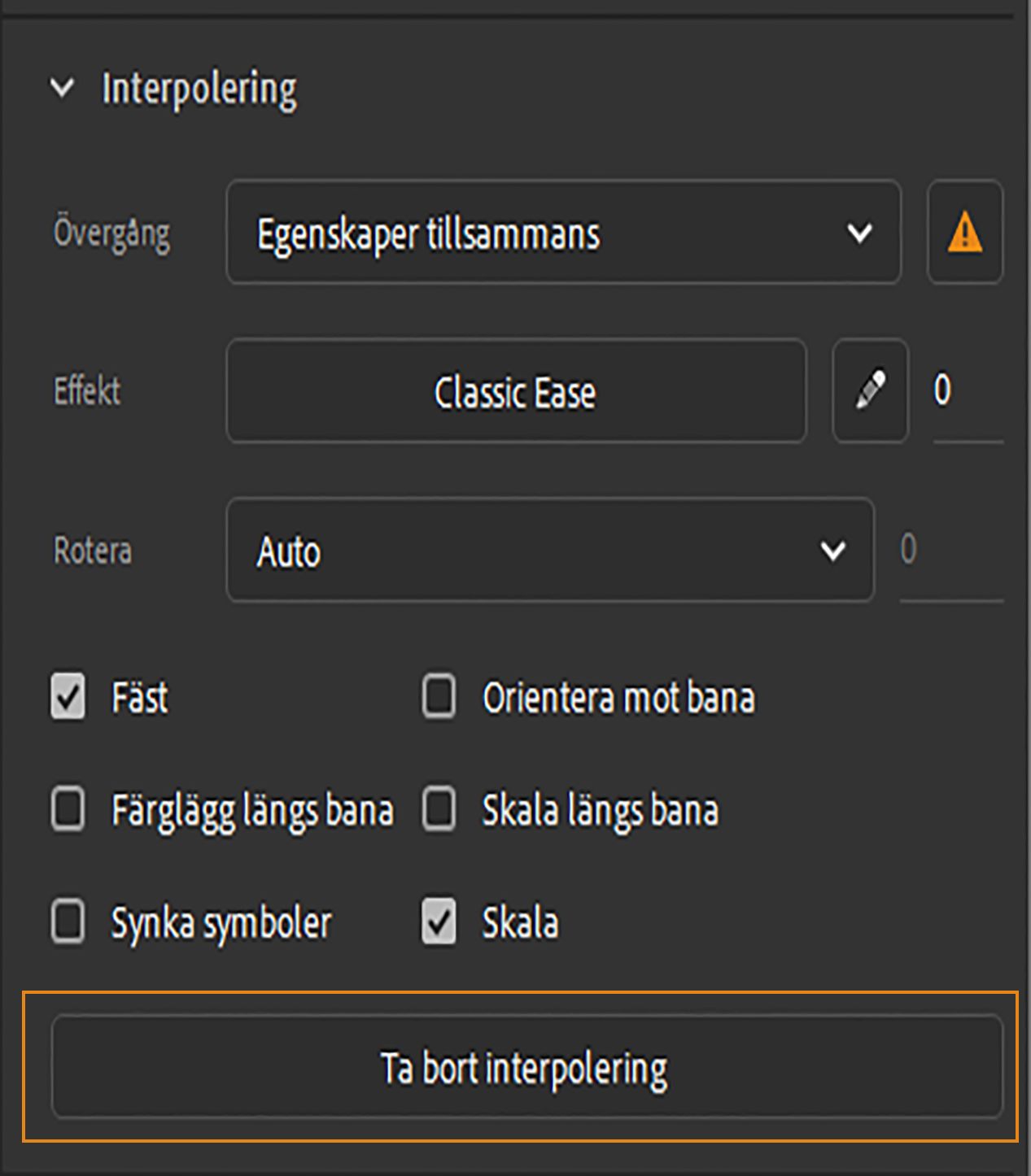 Ta bort interpolering