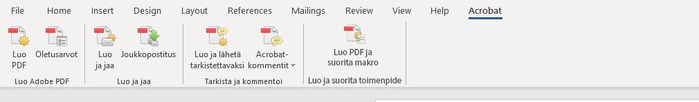 Poistettu Lisää media -vaihtoehto