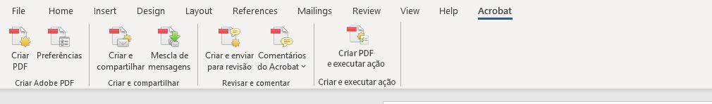Opção Inserir mídia removida