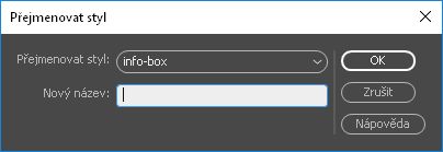 Přejmenování třídy HTML v&nbsp;aplikaci Dreamweaver