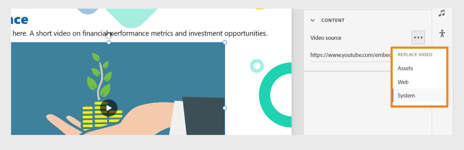 Replace a video on an imported slide