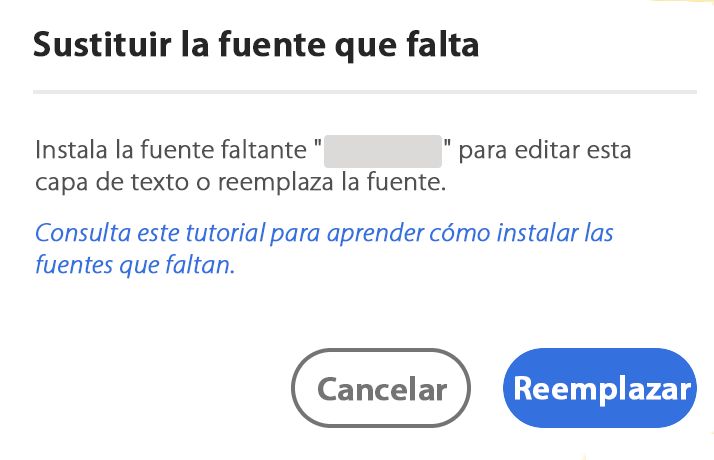 Error de fuente no disponible