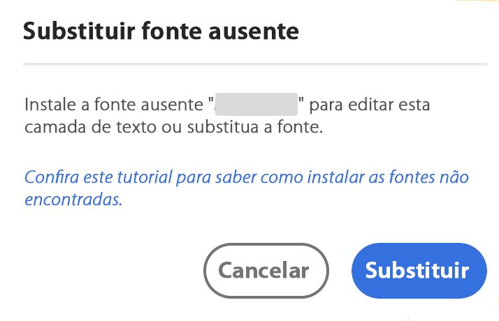 Erro de fonte ausente