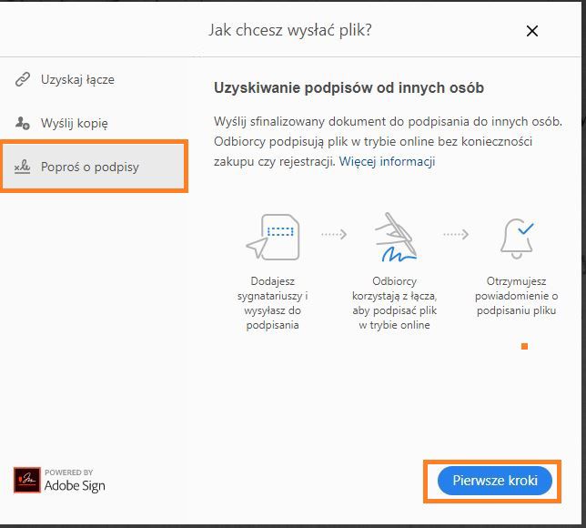 Wysyłanie dokumentu, aby uzyskać podpisy od innych osób