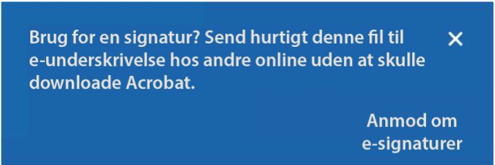 Spørg om anmodning om e-signaturer