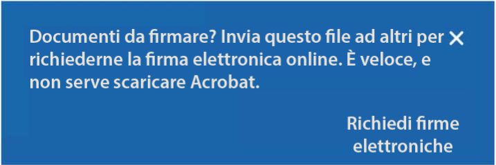 Suggerimento per la richiesta di firme elettroniche