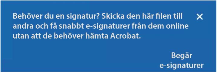 Uppmaning att begära e-signaturer