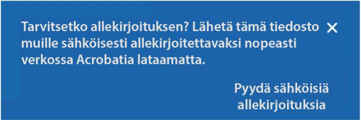 Kehote sähköisten allekirjoitusten pyyntöön