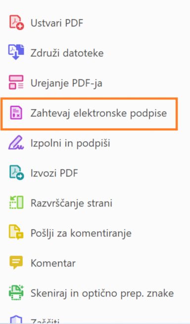 «Запросить подписи» — новое название функции Adobe Sign