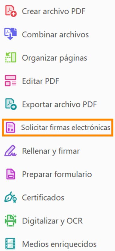 Adobe Sign cambia su nombre a la herramienta Solicitar firmas