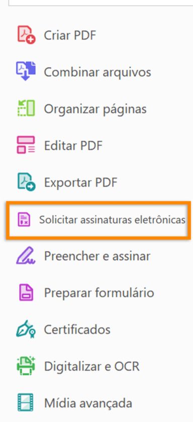 Adobe Sign renomeado como ferramenta Solicitar assinaturas