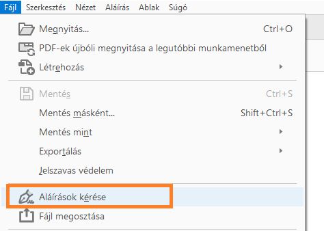 Aláírások kérése