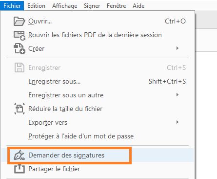 Demander des signatures