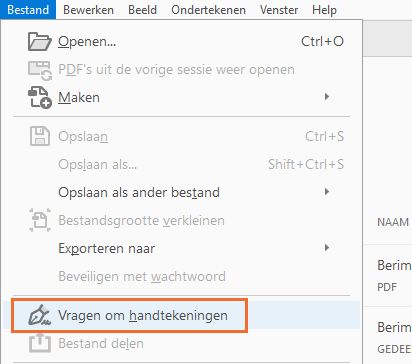 Vragen om handtekeningen
