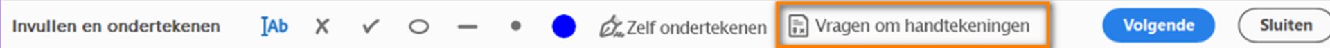 Klik op Volgende op de werkbalk Fill & Sign
