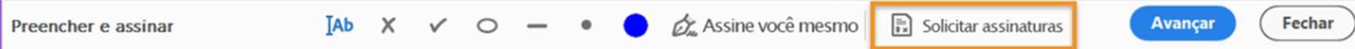 Clique em Próximo na barra de ferramentas Fill & Sign