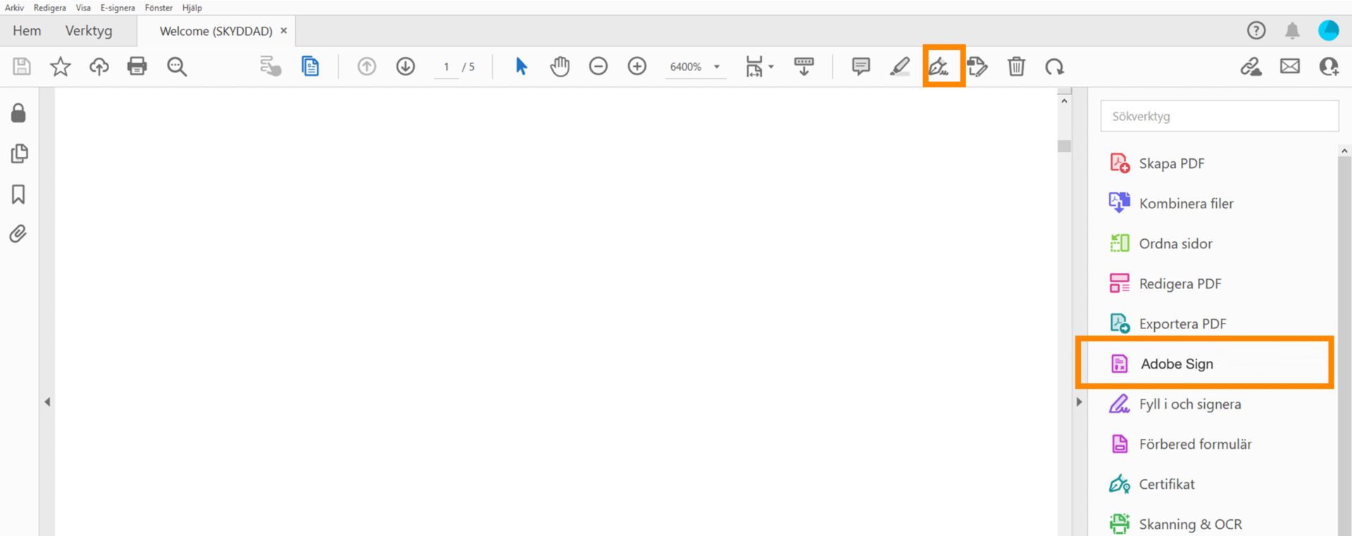 Globalt signeringsverktyg