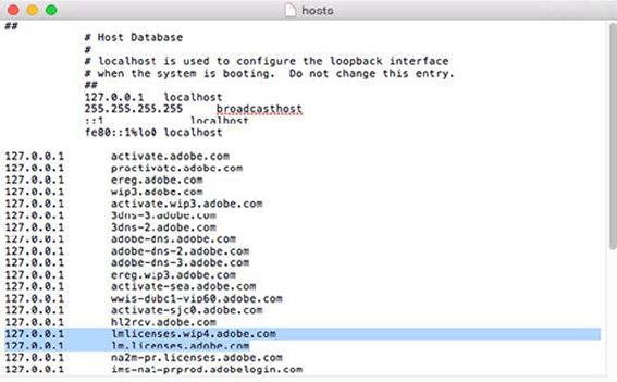 Hostifail MacOS-ile