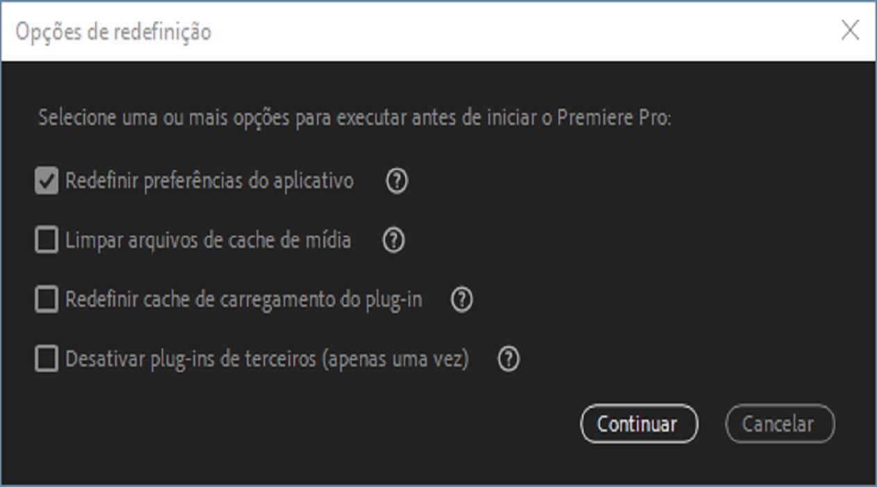 Solucione problemas redefinindo as várias configurações para seus valores padrão.