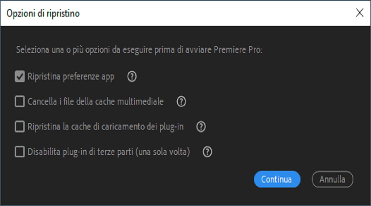 Risolvi i problemi ripristinando i loro valori predefiniti delle diverse impostazioni.