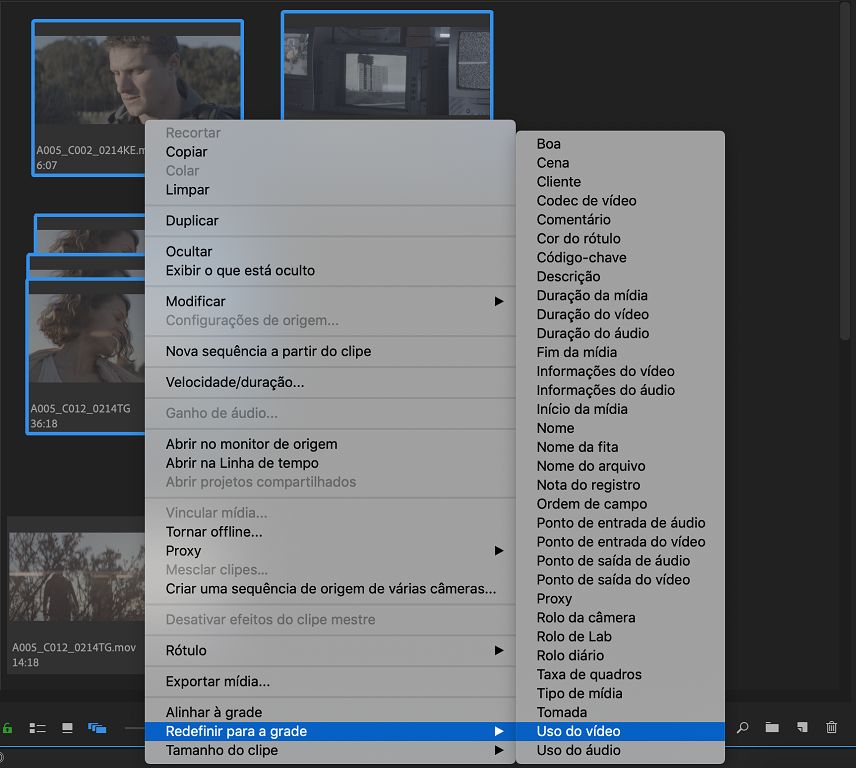Restaurar clipes à grade