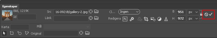 Återställa bild till ursprunglig storlek
