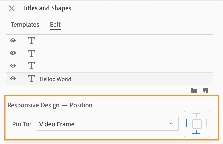 Set responsive design - position