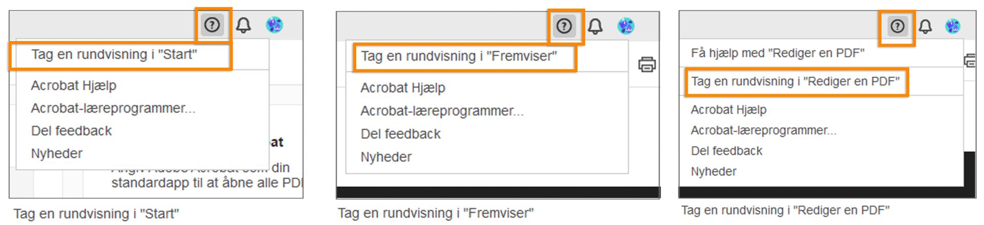 Genstart onboarding-rundvisningen