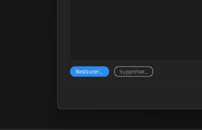 Restauration de projets d’équipe