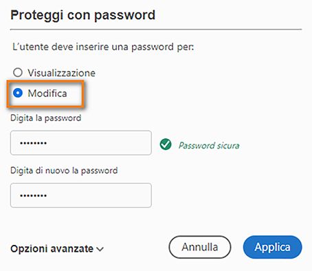 Limitare la modifica