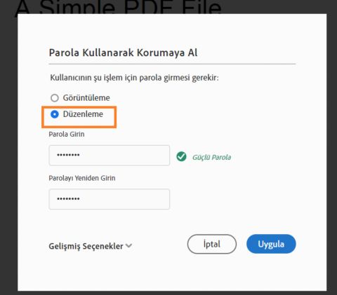 Düzenlemeyi sınırla