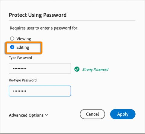 एडिटिंग को रेस्ट्रिक्ट करें