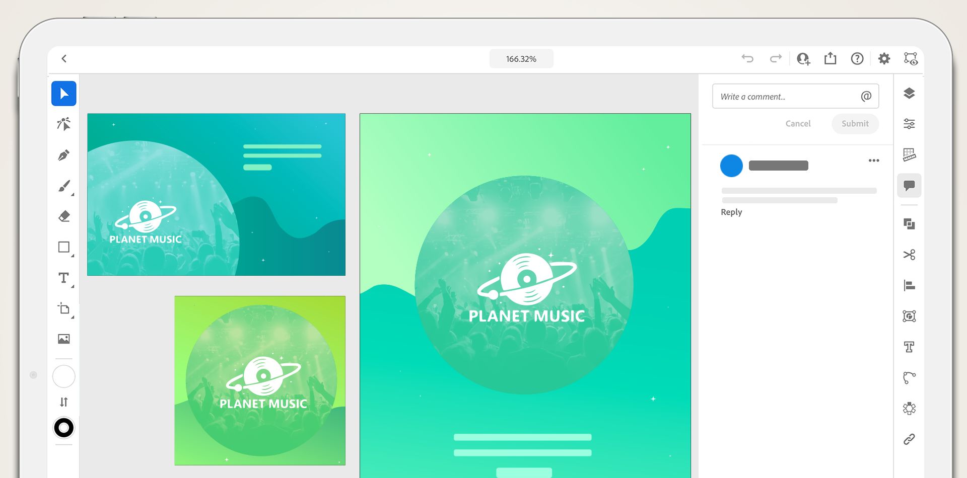 Administrar comentarios en el iPad