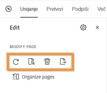 Sukanje, obrezovanje, brisanje, ekstrahiranje strani iz PDF-ja