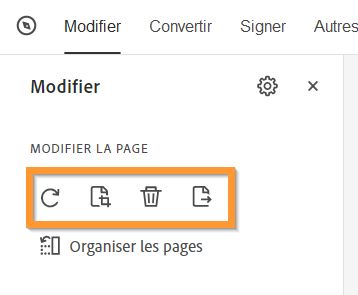 Faire pivoter, recadrer, supprimer ou extraire une page d’un fichier PDF