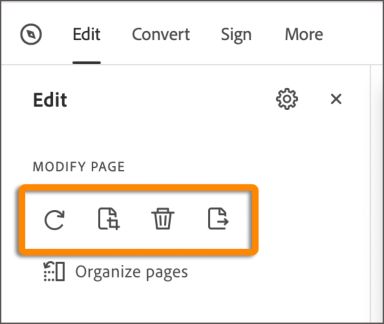 تدوير صفحة أو اقتصاصها أو حذفها أو استخراجها من مستند PDF